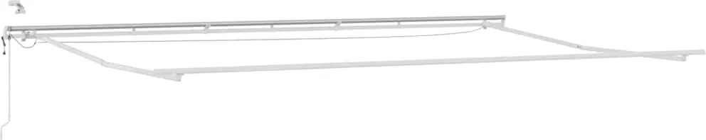 vidaXL Cadru de copertină Alb 600 × 350 cm Aluminiu