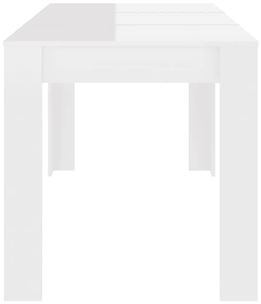 Masa de bucatarie, alb extralucios, 140x74,5x76 cm, PAL 1, Alb foarte lucios