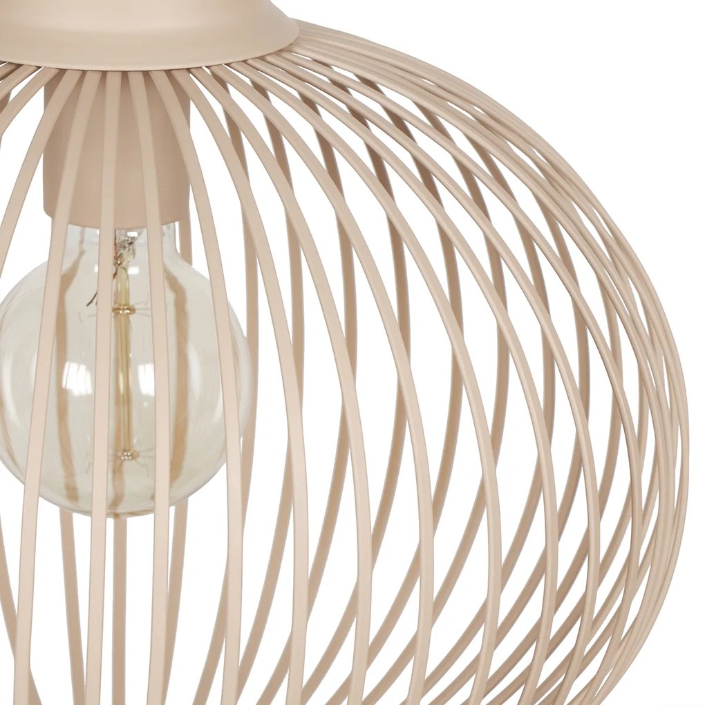 Lampă suspendată modernă cu fir negru cu bej 33cm - Gila