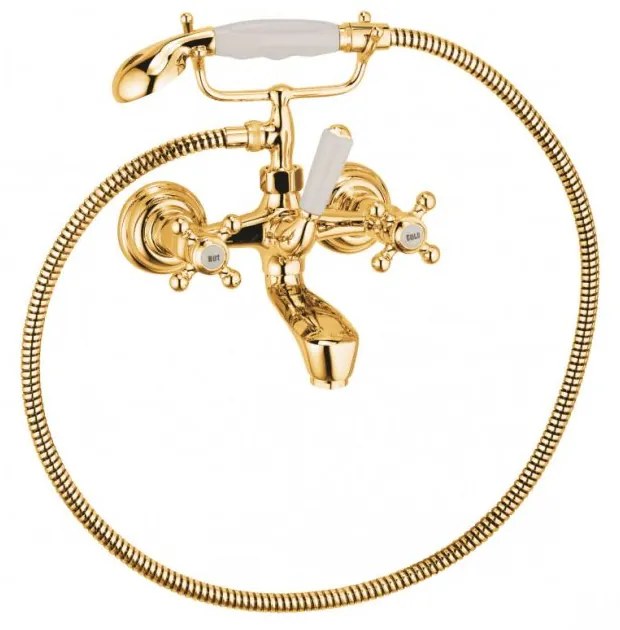 Baterie cada cu accesorii, auriu