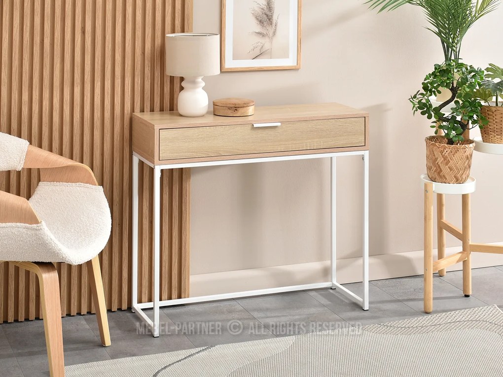 Măsuță consolă Norma M (sonoma + alb). Promo -14%. 1110819