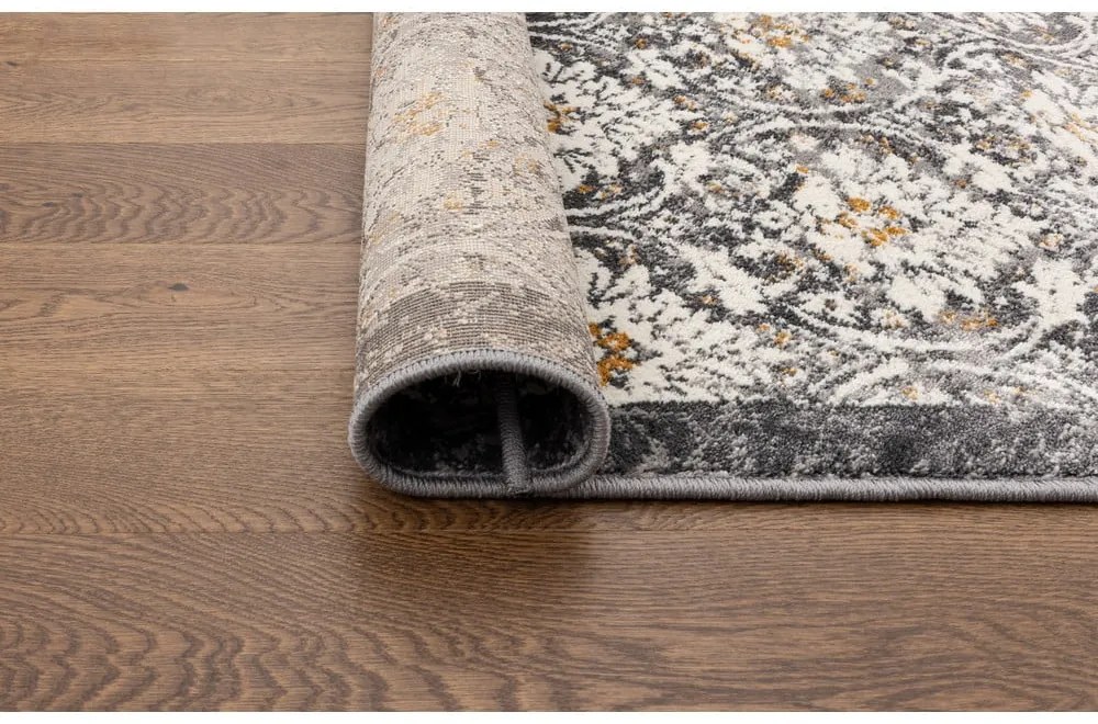 Covor tip traversă gri închis-fildeș 80x250 cm Soft Viskan – FD