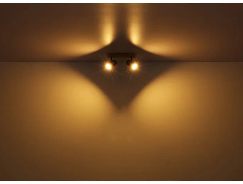 Aplica de perete / tavan cu 2 spoturi directionabile design modern ROBBY alb