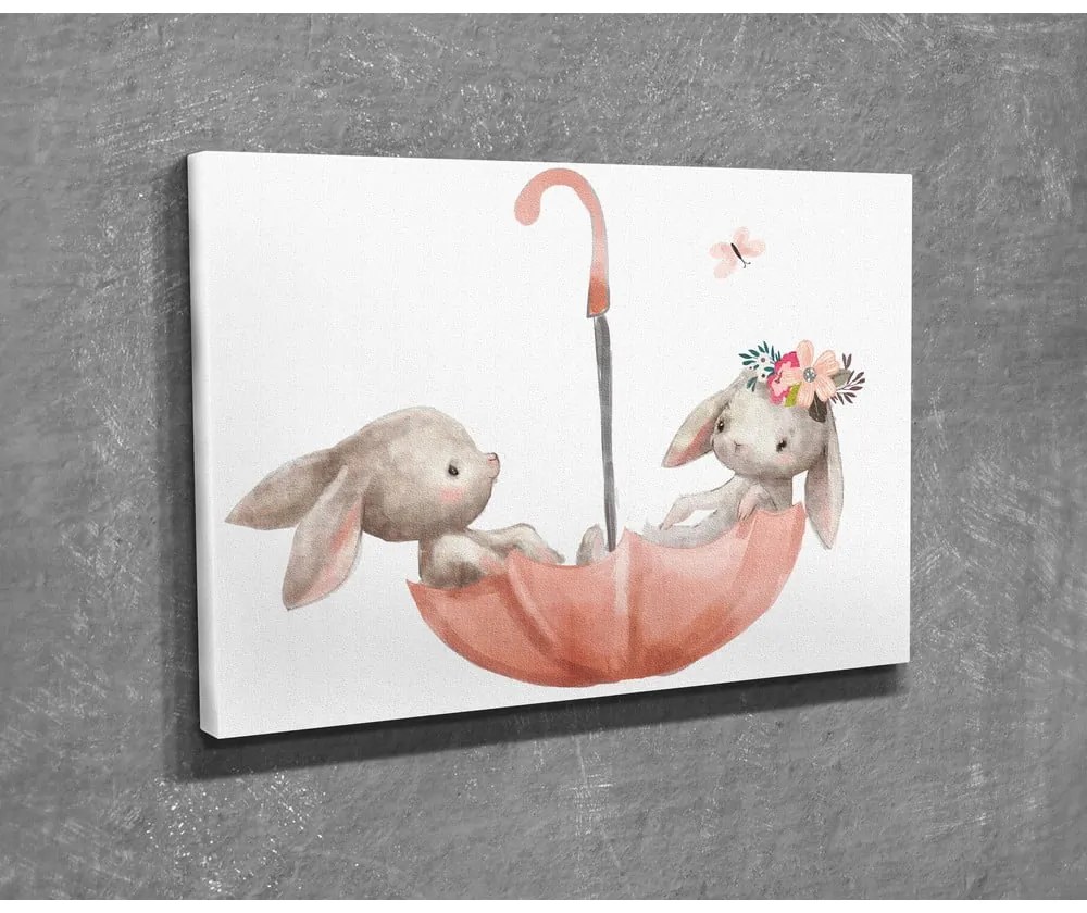 Tablou pentru copii 40x30 cm Bunnies – Wallity