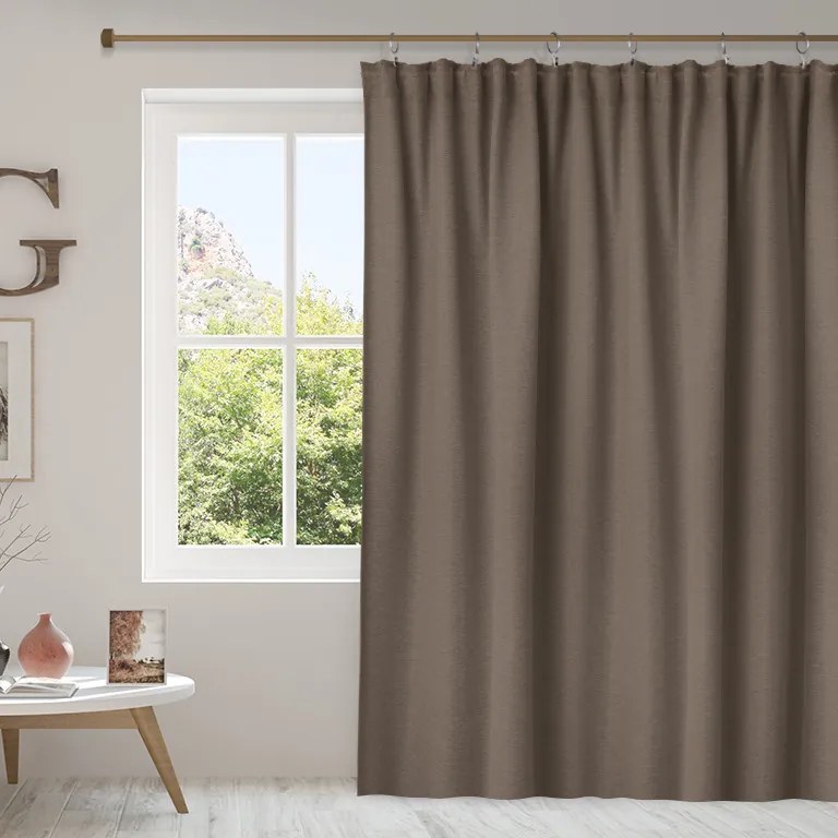 Goldea draperie blackout - yy-48 maro închis - lățime 140 cm 140x140 cm