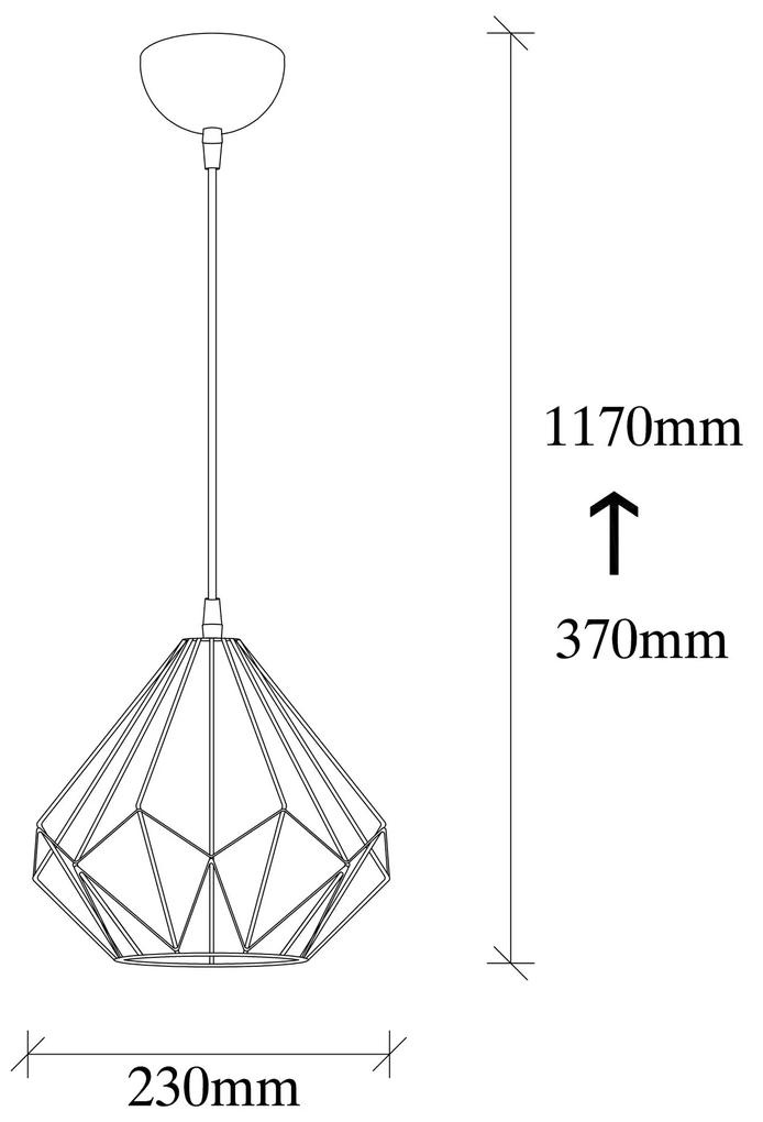 Candelabru haaus Diamond, 40 W, Negru, D 23 x H 117 cm