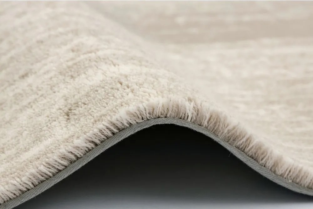 Covor bej din lână 200x300 cm Agnus Brush Lines – Agnella