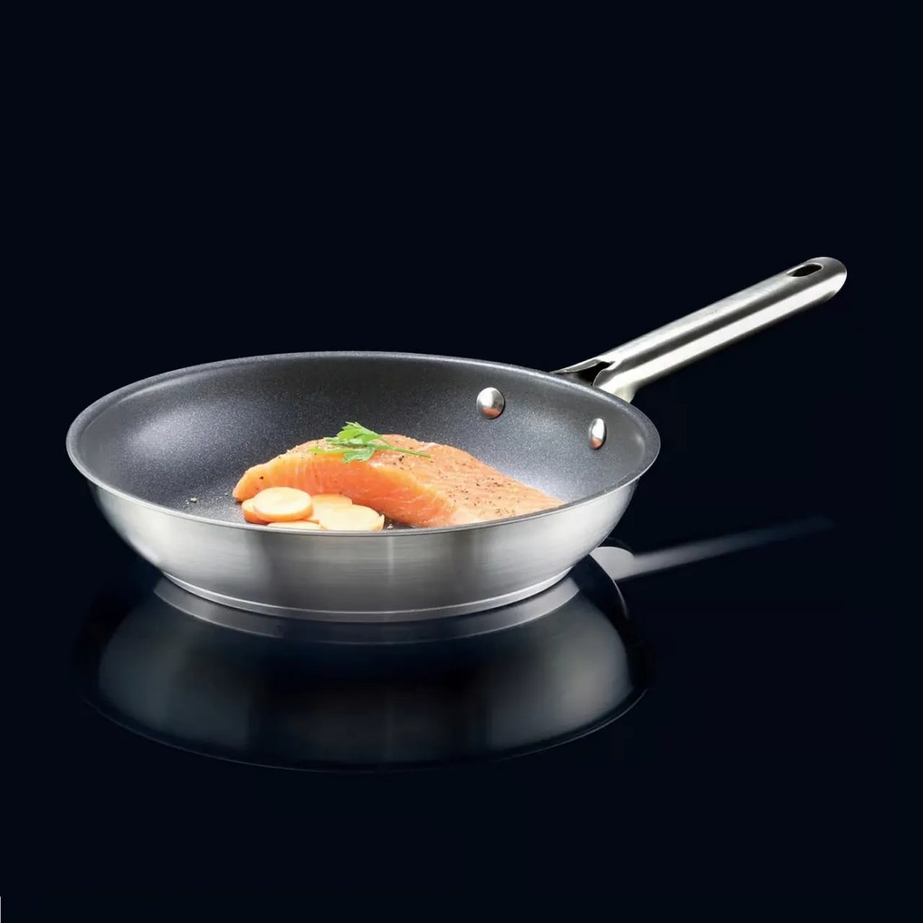 Tigaie universala 24cm, invelis Non Stick Qualum Basic, Acero