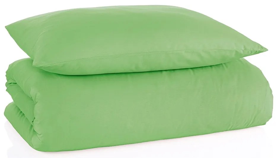 Lenjerie de pat din bumbac Color verde, 140 x 200cm, 70 x 90 cm