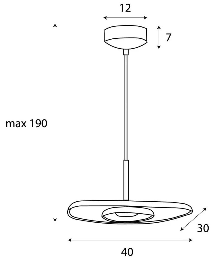 Lustra/Pendul LED design decorativ Deux negru
