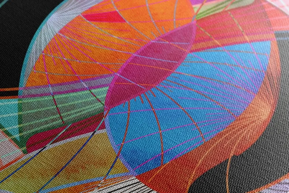 Tablou abstracție viu colorată