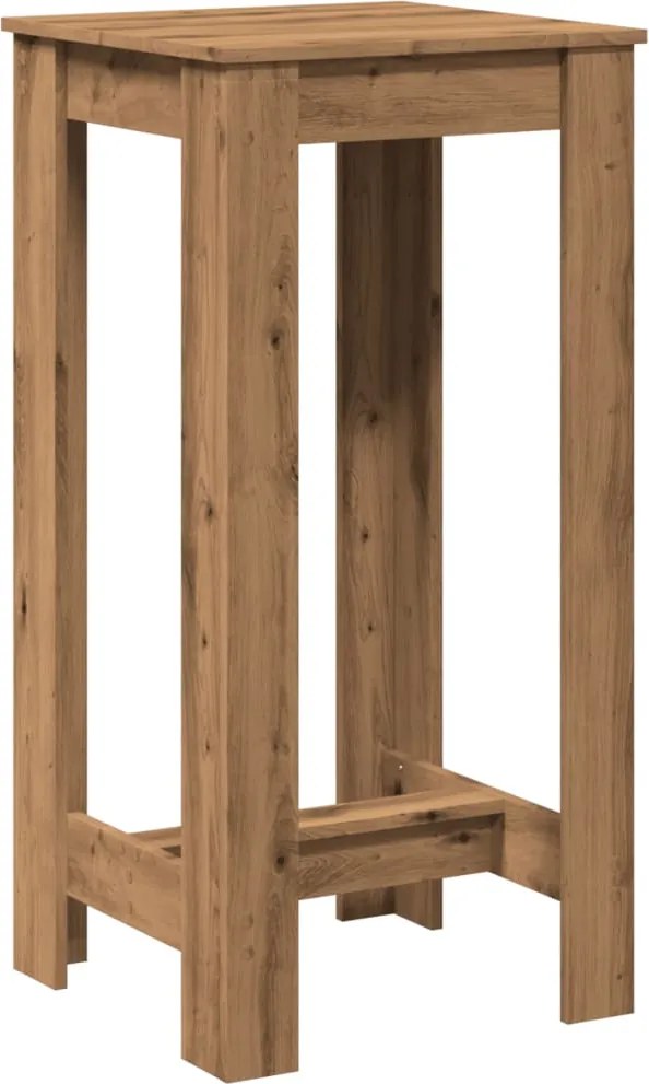 vidaXL Masă de bar, stejar artizanal, 51x50x103,5 cm, lemn prelucrat