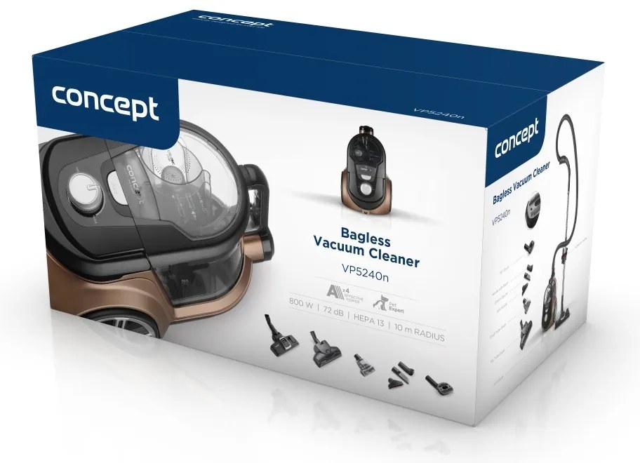 Concept VP5240n aspirator fără sac 4A RADICAL PetExpert, 800 W