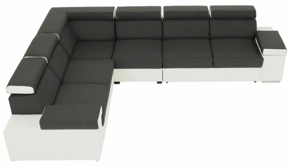 Colţar universal, gri/alb, 2+3, MARBELA LUX