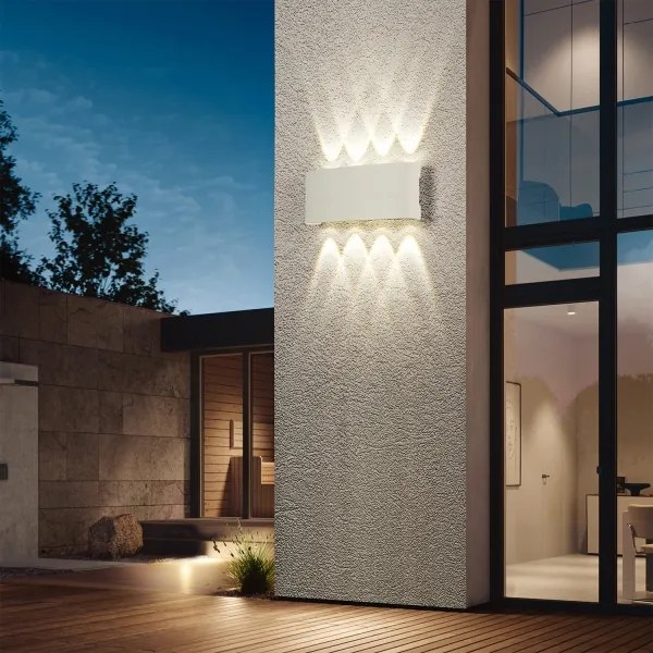 Brilagi - Aplica LED de exterior FLAREBOX, 8W, 230V, alb, IP65