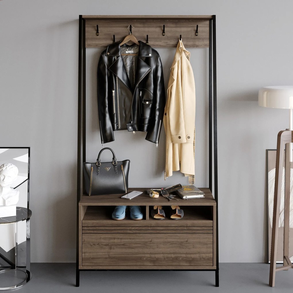 Cuier Devin - Walnut, Black