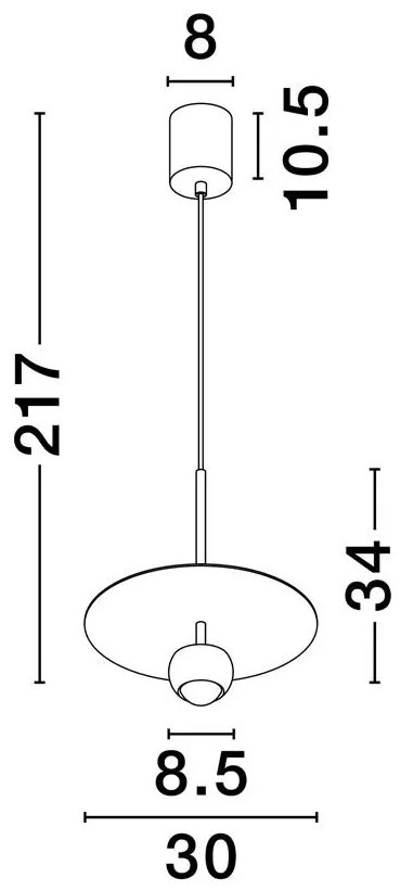 Pendul LED stil minimalist EDEM gri