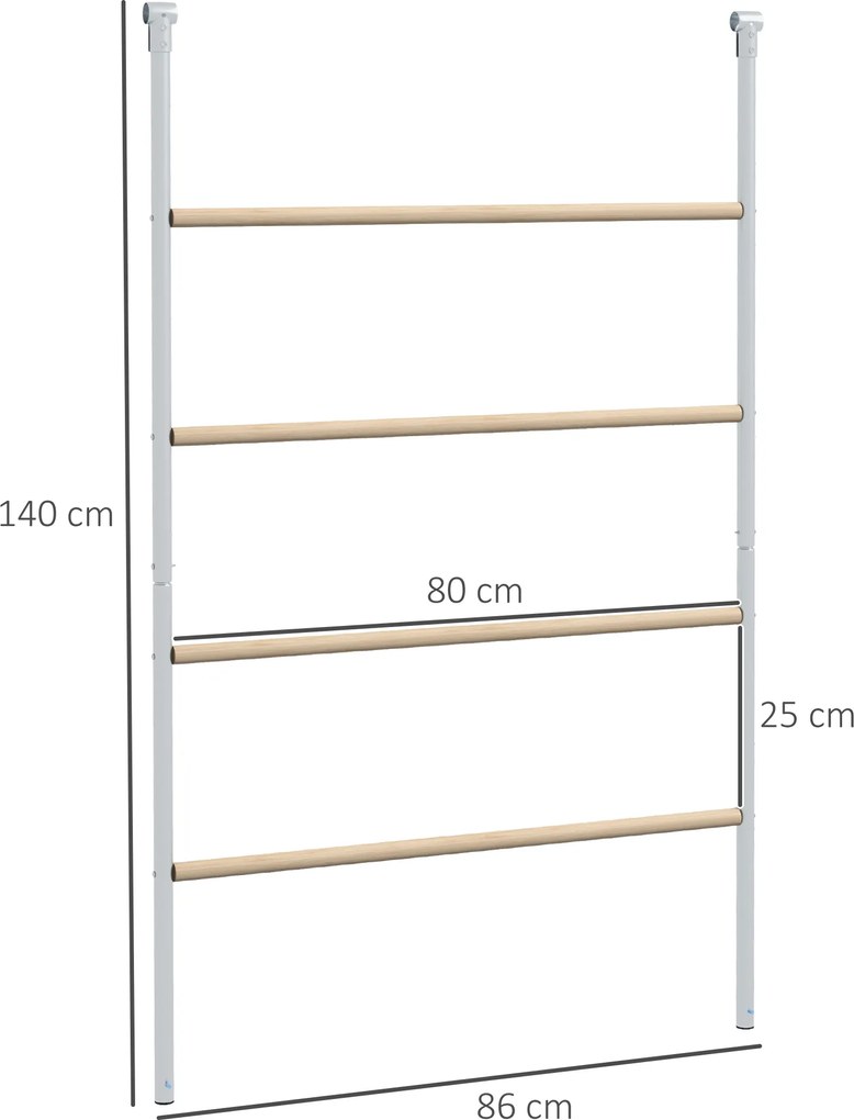 PawHut Suport pentru Găini pe 4 Niveluri, Posatoiu din Lemn și Oțel Galvanizat, Scară pentru Coteț, 4-6 Găini, 140x86x2,5 cm, Lemn Natural | Aosom Romania
