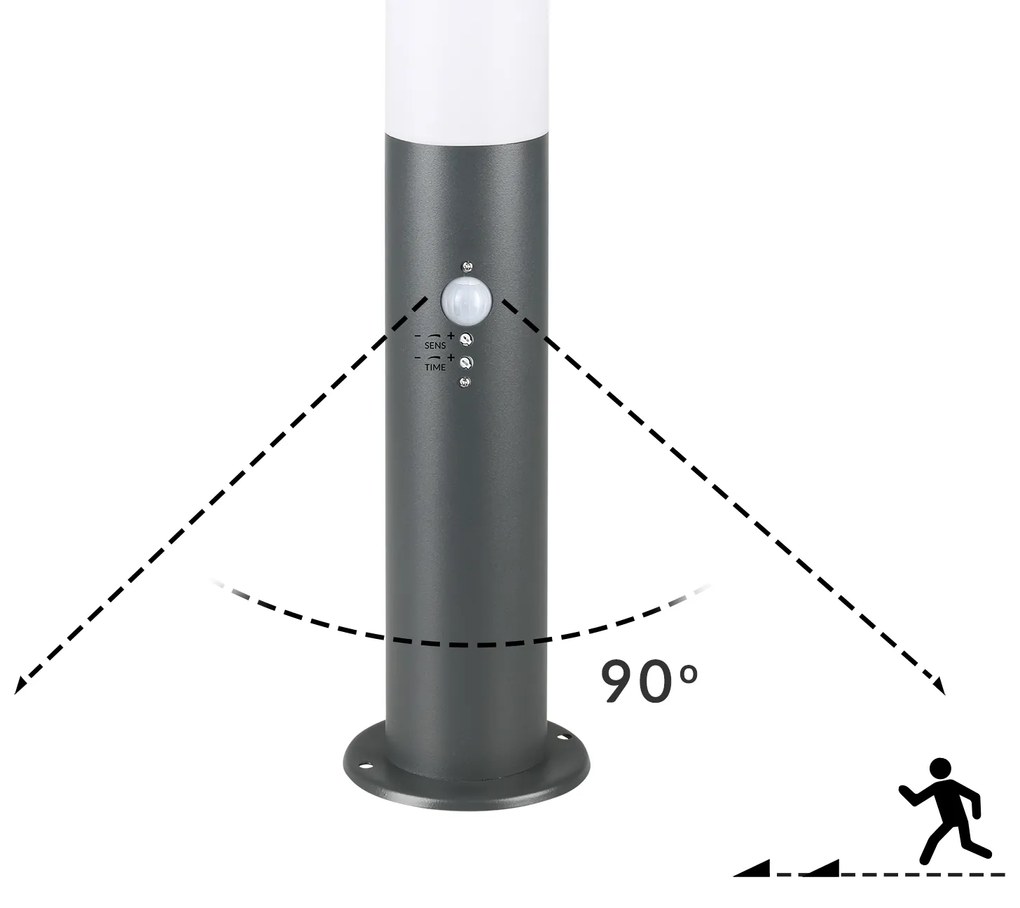 Deuba Lampa de exterior Dahlia cu senzor - antracit