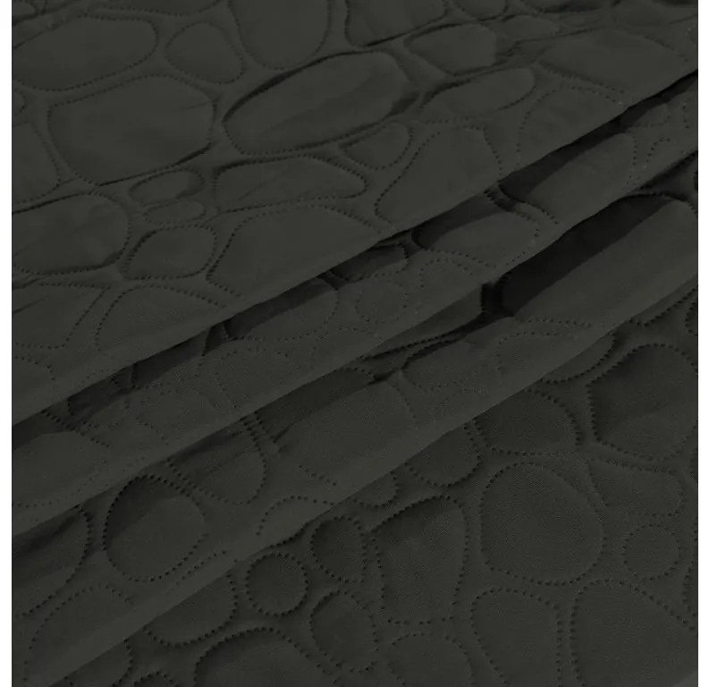 Cuvertura de pat gri inchis cu model STONE Dimensiune: 220 x 240 cm