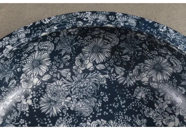 Sapho - Lavoar pentru blat PRIORI Ø 41 cm ceramică/albastru