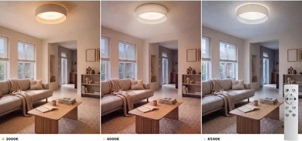 Brilagi-LED reglabil VELVET SM. VARI 36W/230V 3000-6500K Ø 55 cm crem + telecomandă