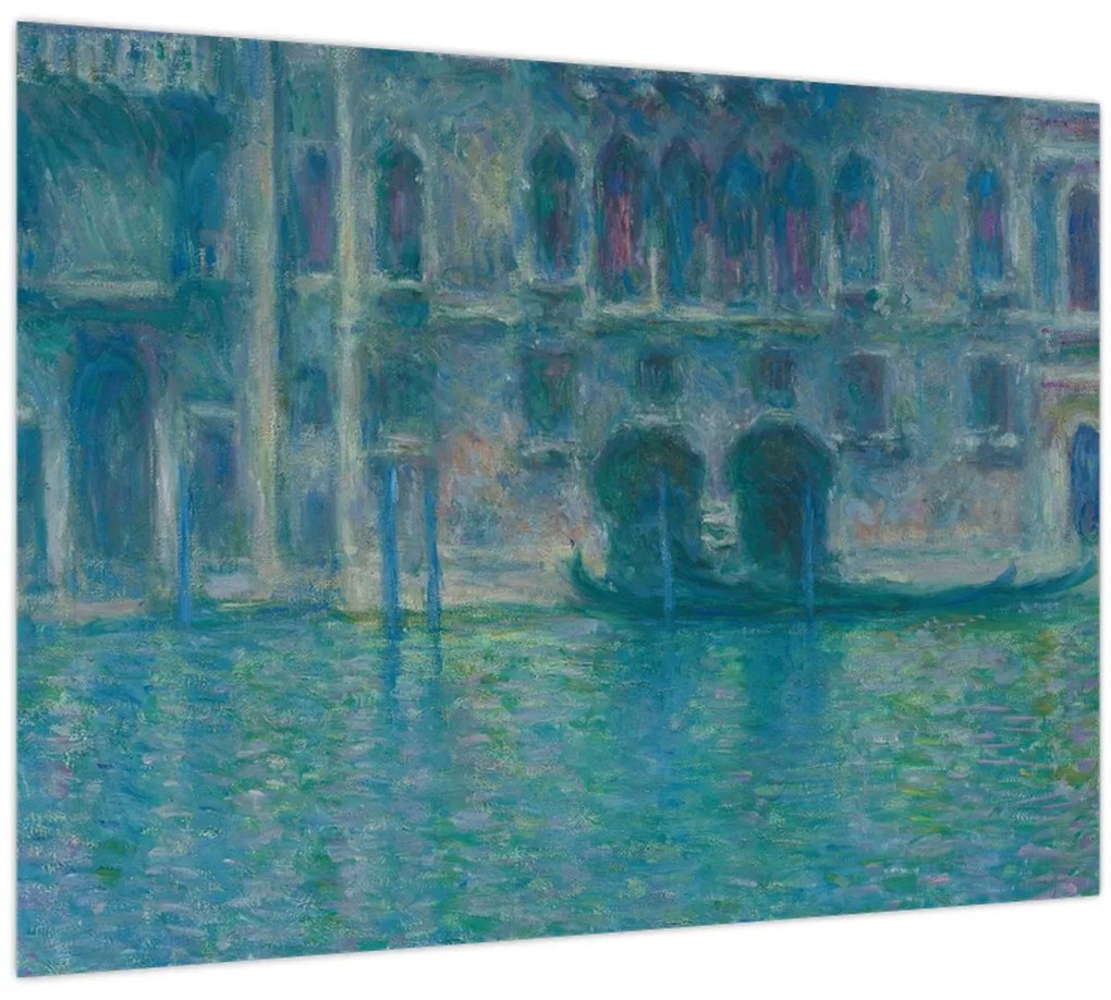 Tablou pe sticlă - Claude Monet, Palazzo da Mula, Venice, reproducere (70x50 cm)