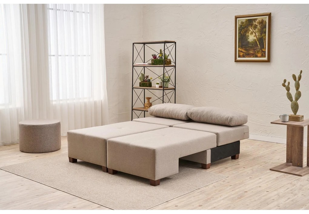 Canapea extensibilă Perenilla L (Crem + Nuc). 1107010