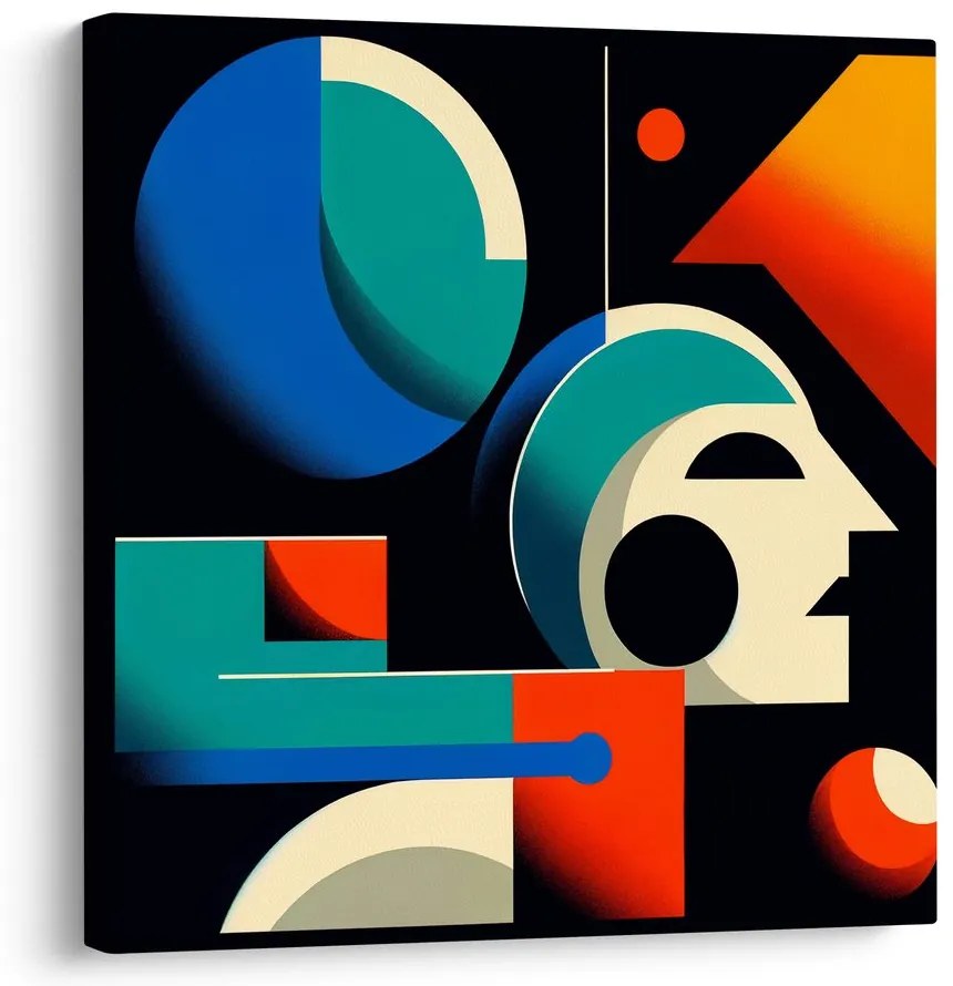 Tablou forme geometrice abstracte în mișcare