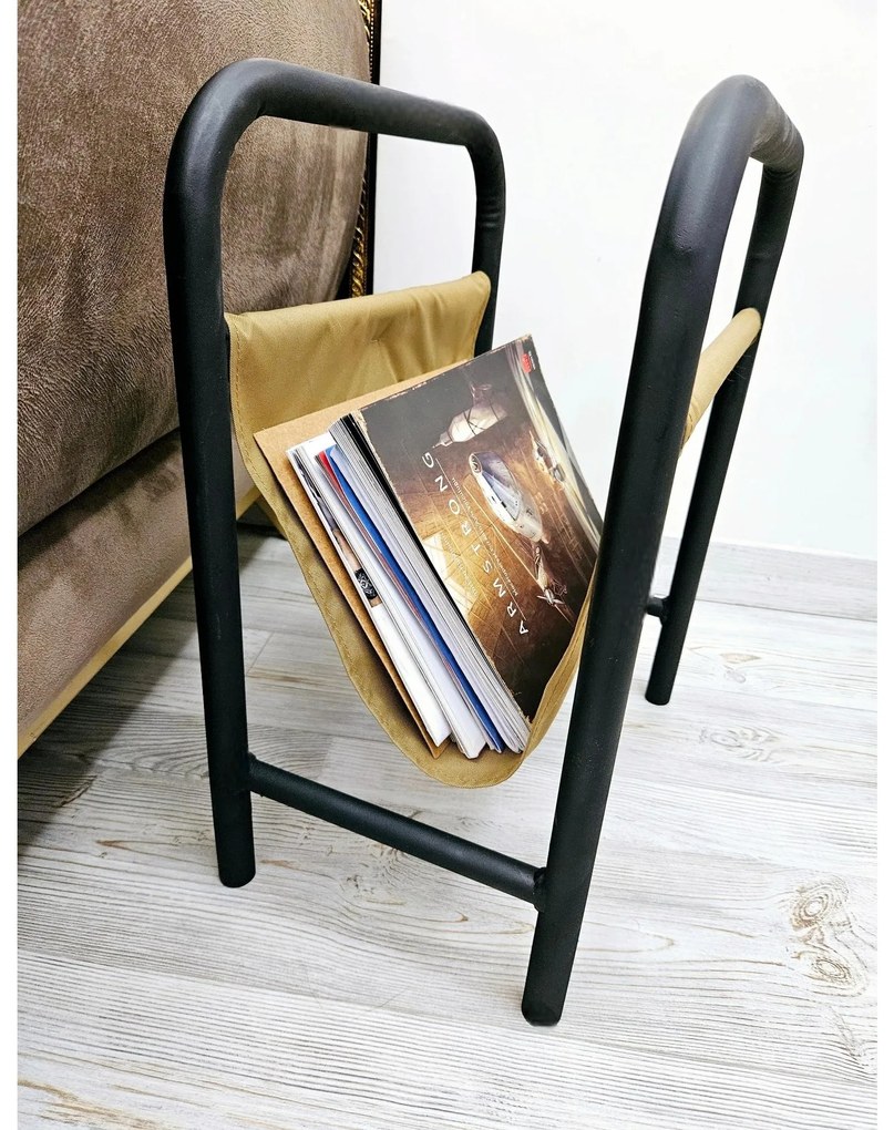 Măsuță laterală Leloku (negru + muștar). 1094686