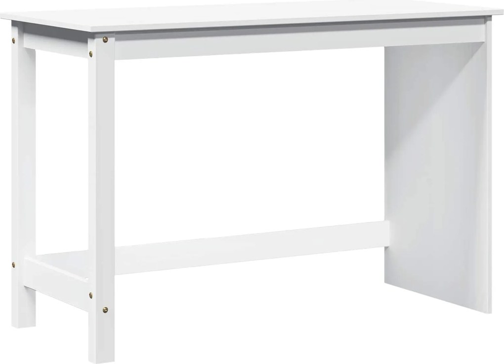 vidaXL Birou Alb 112 x 50 x 75 cm Lemn de pin masiv