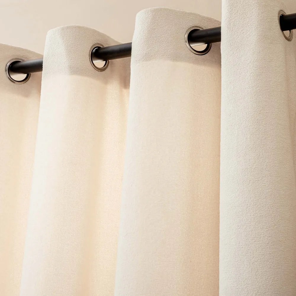 Draperie crem din material bouclé 140x260 cm Winona – douceur d'intérieur