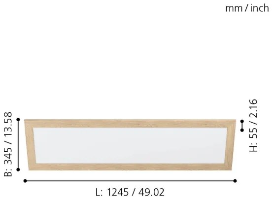 Eglo 99473 - Plafonieră PIGLIONASSO LED/32W/230V 345x1245 mm
