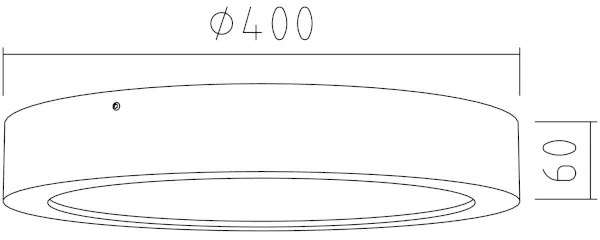 Plafonieră LED RONDO LED/36W/230V d. 40 cm stejar APLED