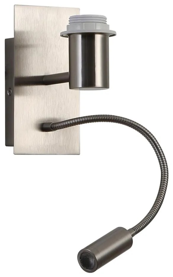 Veioză LED flexibilă Brilagi NUBILA 1xE27/25W/230V + LED/3W crom mat