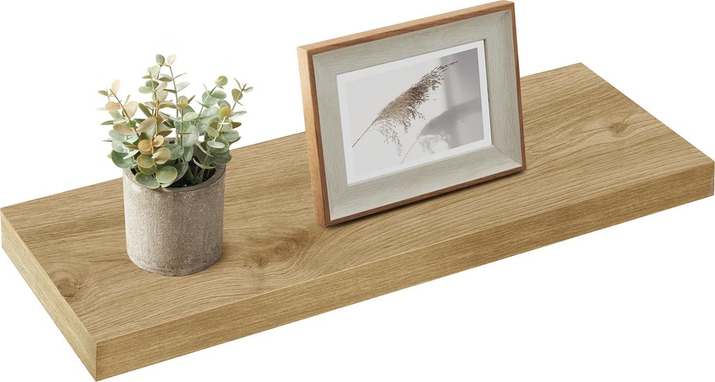 Polita de perete plutitoare GROVE 60x20 cm, stejar artisan