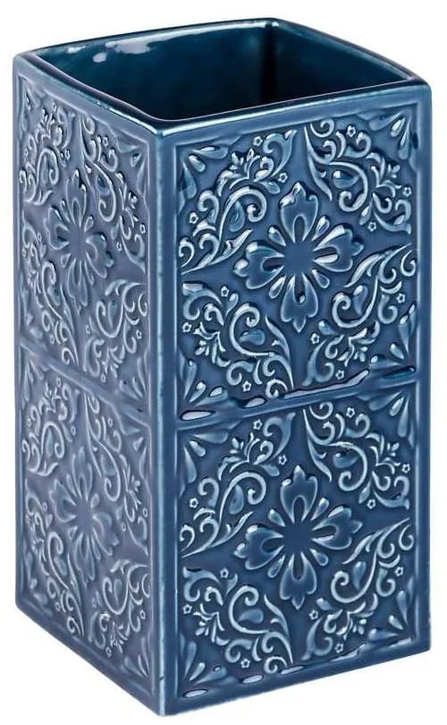 Set de accesorii de baie albastru închis din ceramică Cordoba – Wenko