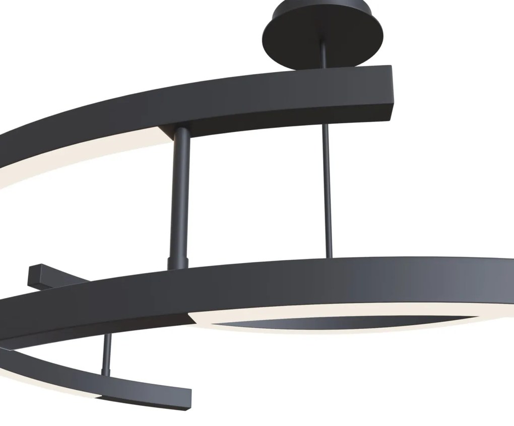 Lustra moderna LED 4000K design minimalist Line negru