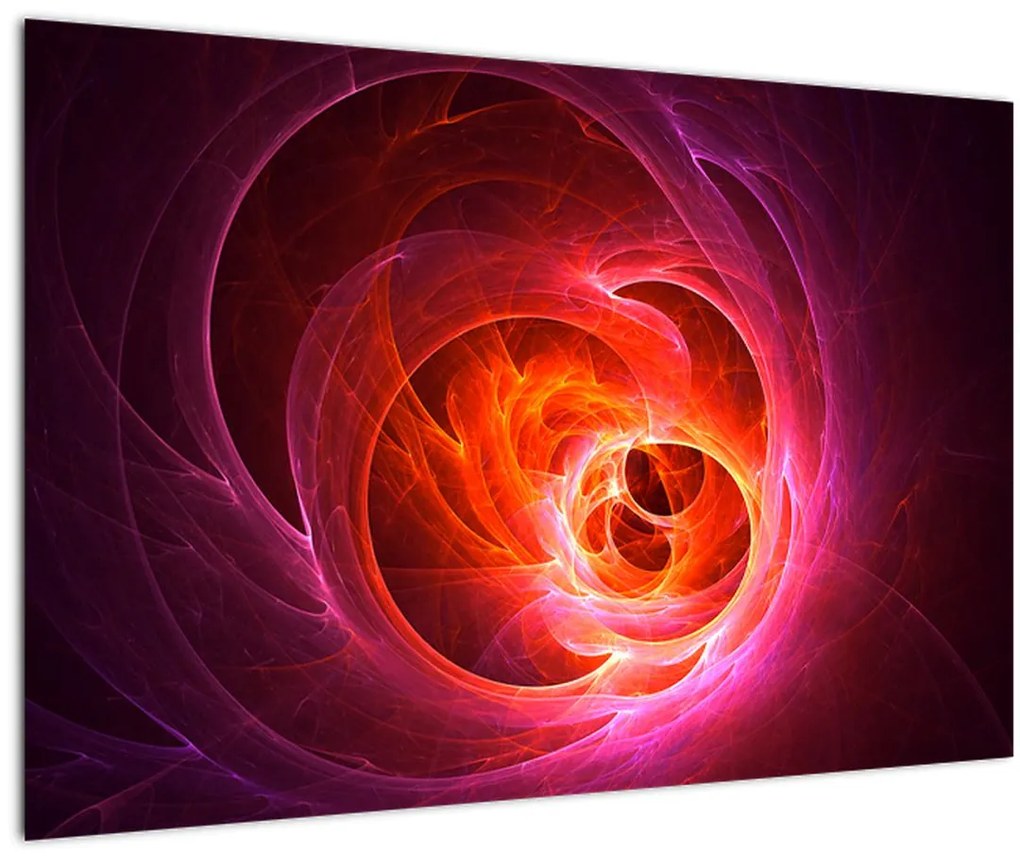 Tabloul modern cu abstracțiune roz (90x60 cm)