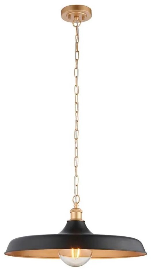 Endon 99998 - Lustru pe lanț SABIAN 1xE27/10W/230V negru/auriu