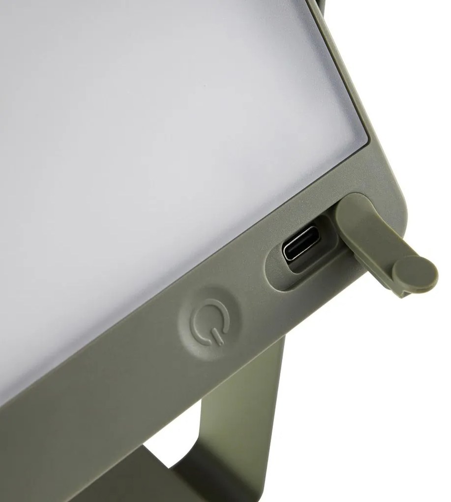 Lampa solara LED portabila IP44 Saulio verde maslina