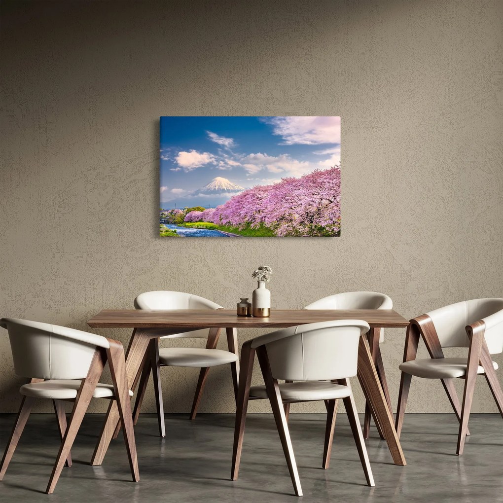 Tablou - Peisaj de primăvară japonez (90x60 cm)