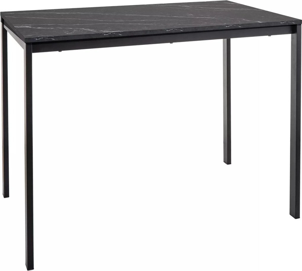OFERTA Masa de sufragerie neagra RAMOD 100x60 cm, decor marmura II. calitate