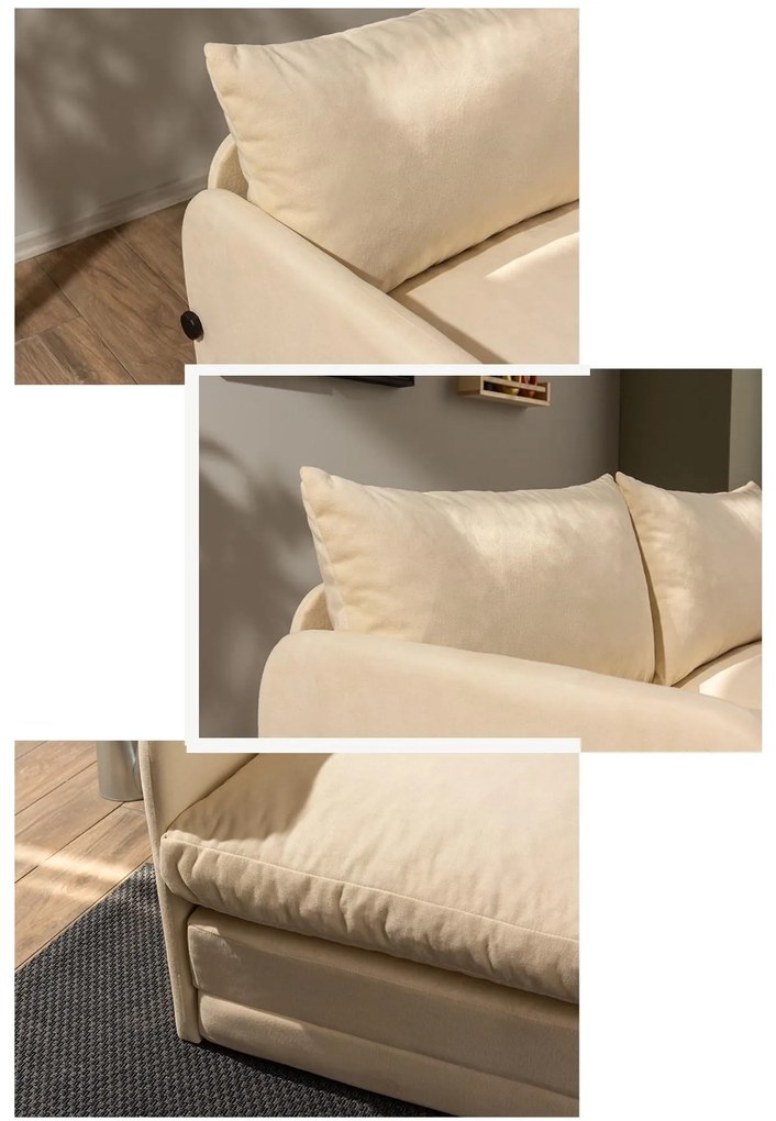 Canapea extensibilă Sagoretti (Crem). 1107014