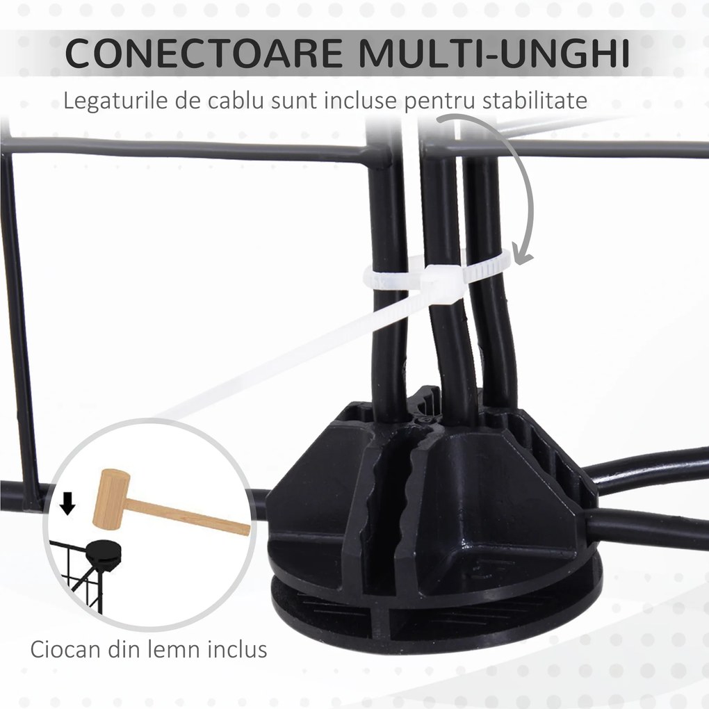 PawHut Țarc Modular pentru Iepuri și Porcușori de Guineea, cu Accesorii, 105x70x35 cm, Negru | Aosom Romania