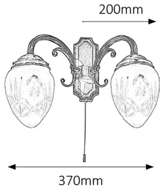 Rabalux 8632 - Corp de iluminat perete ANNABELLA 2xE14/40W/230V