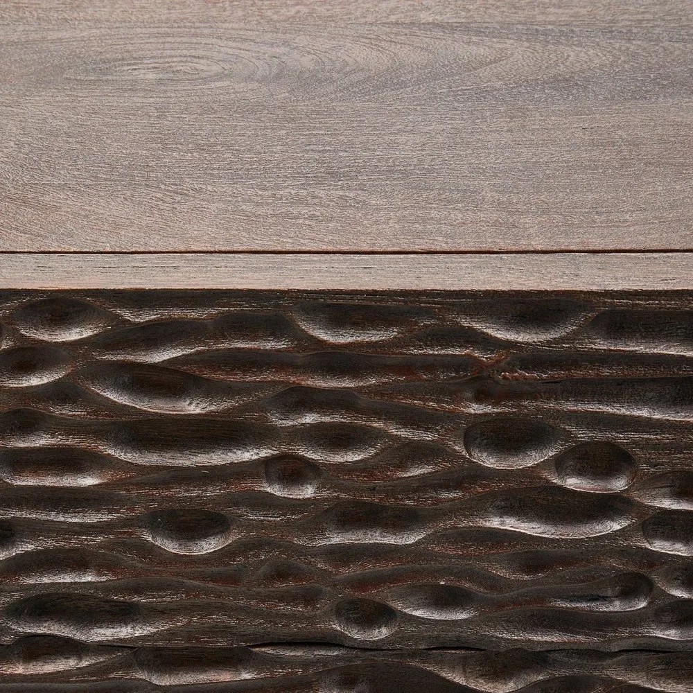 Noptieră maro închis din lemn de mango Crumble – WOOOD