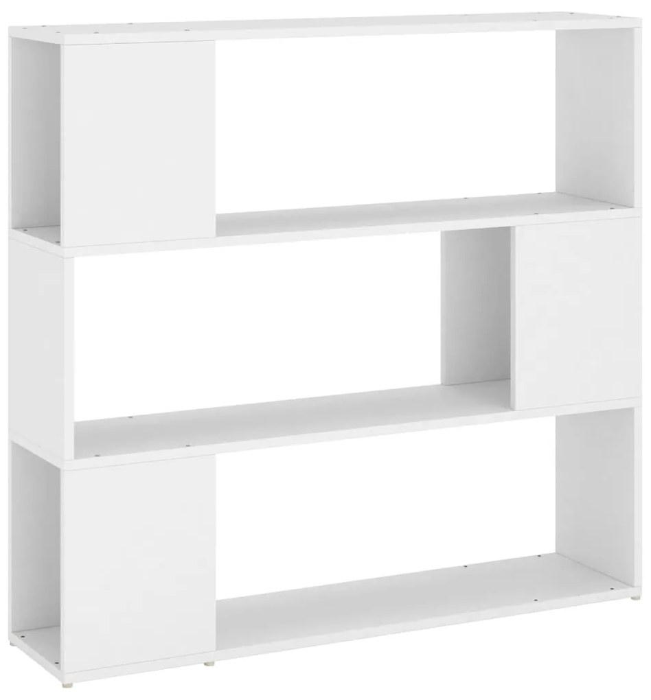 809179 vidaXL Bibliotecă/Separator cameră, alb, 100x24x94 cm