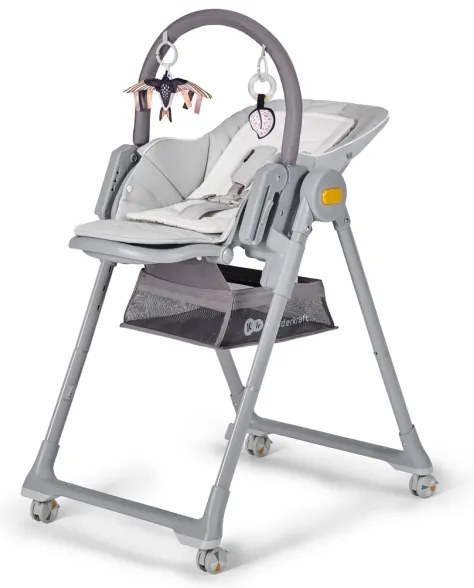 Scaun de masă 2 în 1 pentru copii LASTREE gri KINDERKRAFT