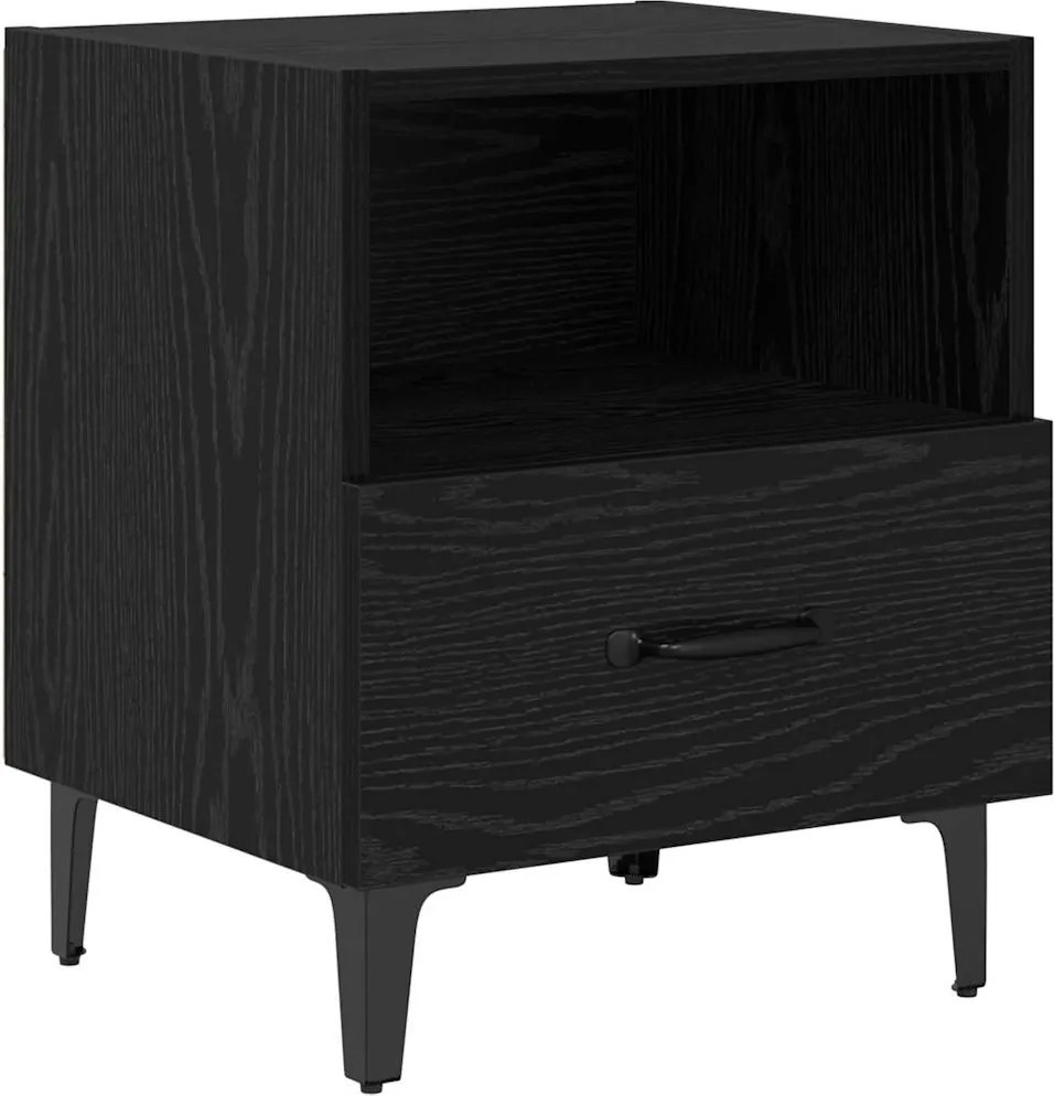 vidaXL Dulap de noapte Stejar negru 40 x 35 x 47.5 cm Lemn compozit